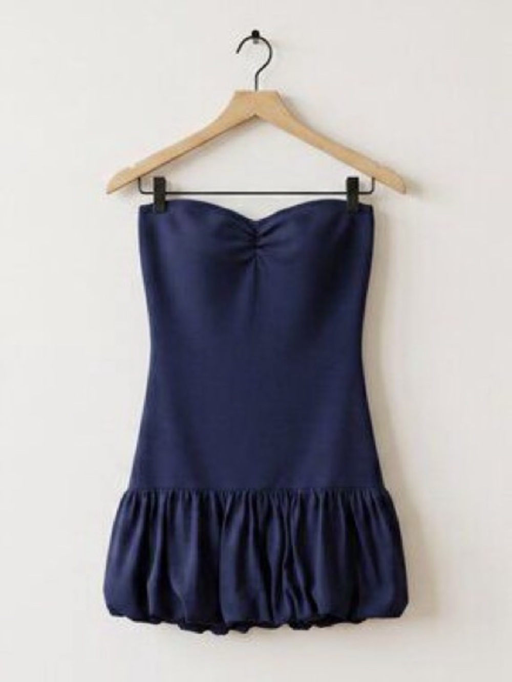 Freshman 1996 Drop Waist Bubble Hem Navy Knit Mini Dress Size Medium